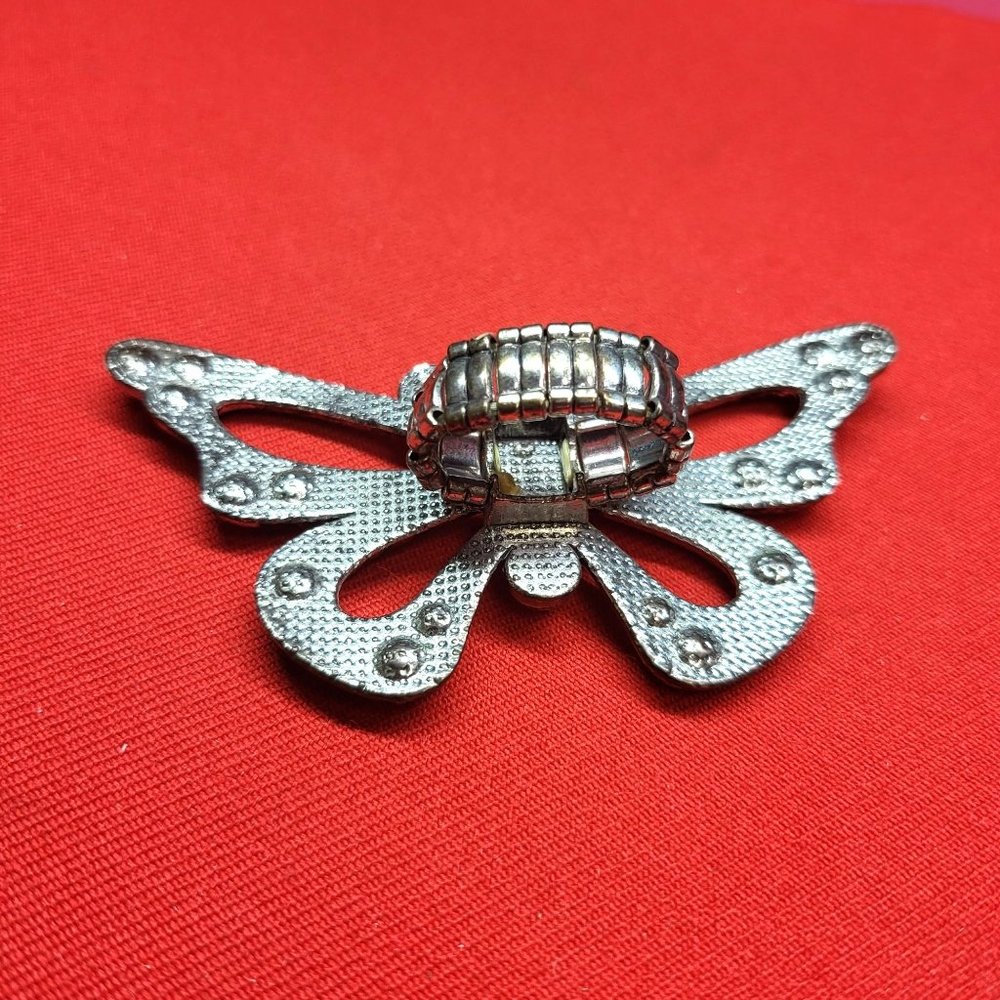 Large Crystal Butterfly Stretch Ring - Picture 10 of 12